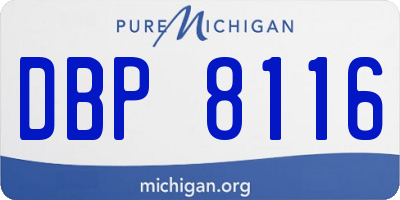 MI license plate DBP8116