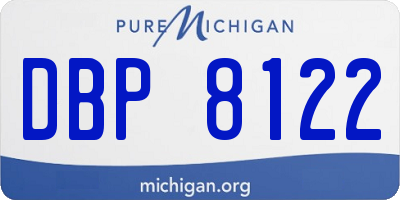 MI license plate DBP8122
