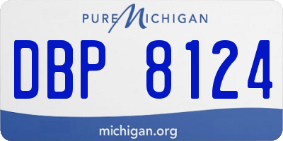 MI license plate DBP8124