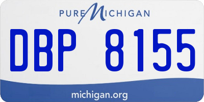 MI license plate DBP8155