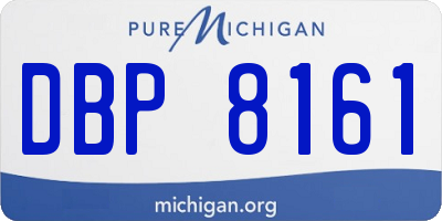 MI license plate DBP8161