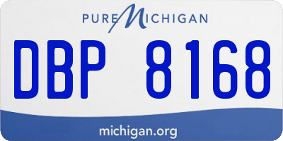 MI license plate DBP8168