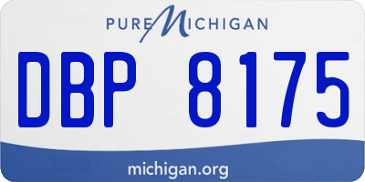 MI license plate DBP8175