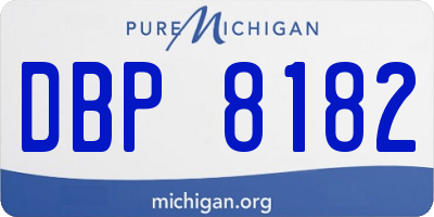 MI license plate DBP8182