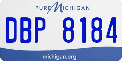 MI license plate DBP8184