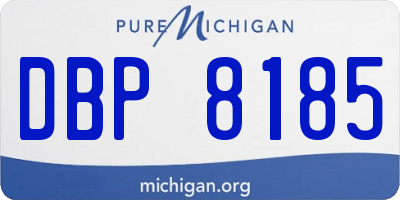 MI license plate DBP8185