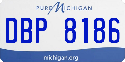 MI license plate DBP8186