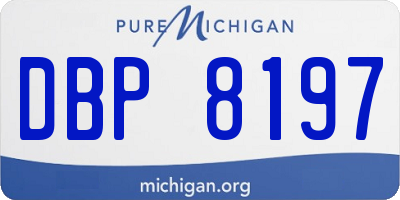 MI license plate DBP8197