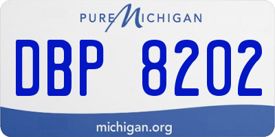 MI license plate DBP8202