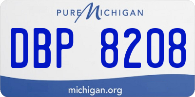 MI license plate DBP8208