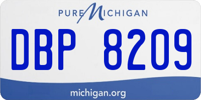 MI license plate DBP8209