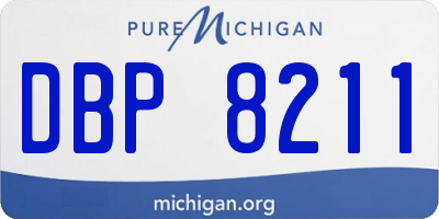 MI license plate DBP8211
