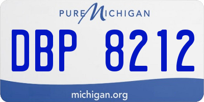 MI license plate DBP8212
