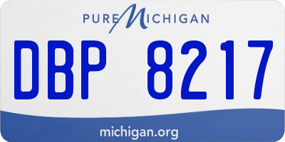 MI license plate DBP8217