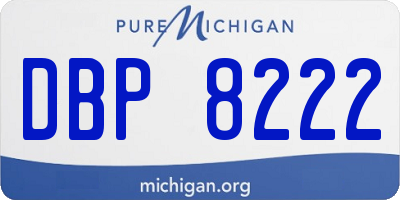 MI license plate DBP8222