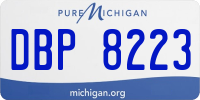 MI license plate DBP8223