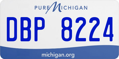 MI license plate DBP8224
