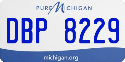 MI license plate DBP8229