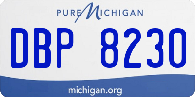 MI license plate DBP8230