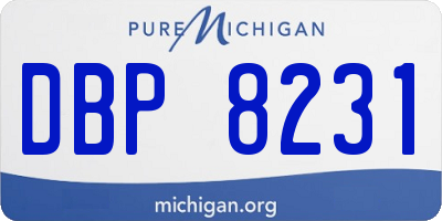 MI license plate DBP8231