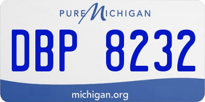 MI license plate DBP8232