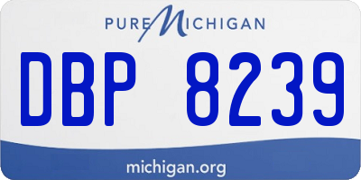 MI license plate DBP8239