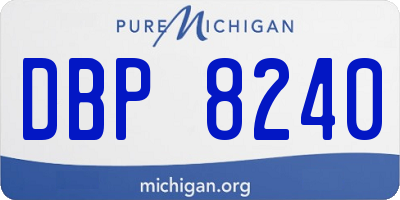 MI license plate DBP8240