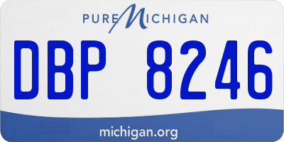 MI license plate DBP8246