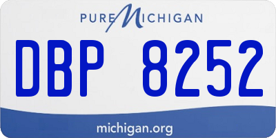 MI license plate DBP8252