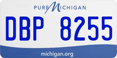 MI license plate DBP8255