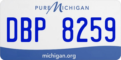 MI license plate DBP8259
