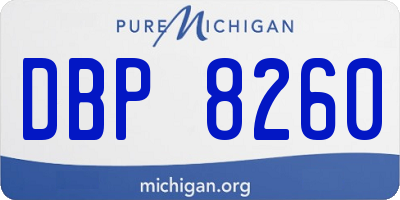 MI license plate DBP8260