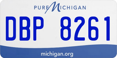 MI license plate DBP8261