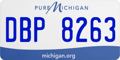 MI license plate DBP8263