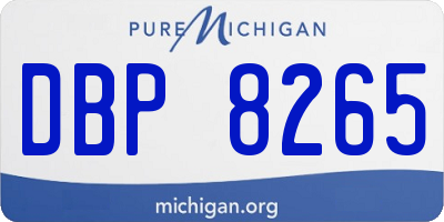MI license plate DBP8265