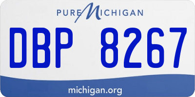 MI license plate DBP8267