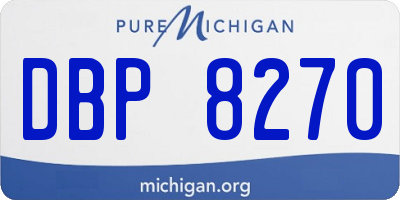 MI license plate DBP8270