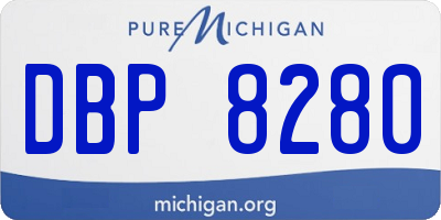MI license plate DBP8280