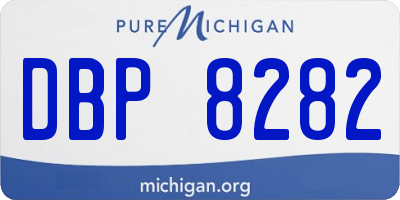 MI license plate DBP8282