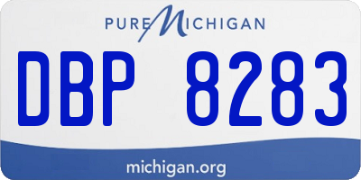 MI license plate DBP8283