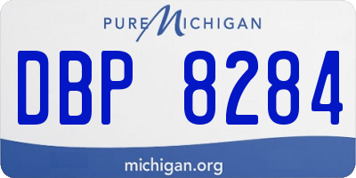 MI license plate DBP8284