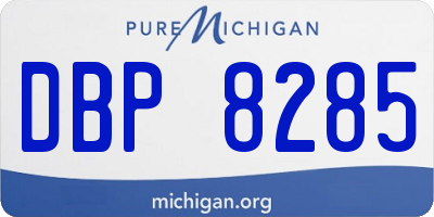 MI license plate DBP8285
