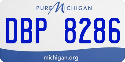 MI license plate DBP8286