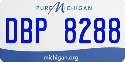 MI license plate DBP8288
