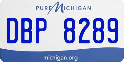 MI license plate DBP8289