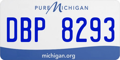MI license plate DBP8293