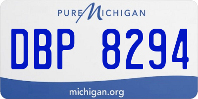 MI license plate DBP8294