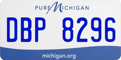MI license plate DBP8296