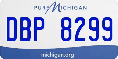 MI license plate DBP8299