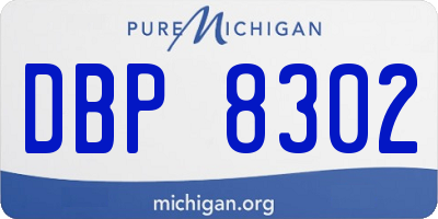 MI license plate DBP8302